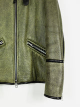 Our Legacy AW17 Shearling Flight Jacket Citron Rips