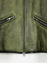 Our Legacy AW17 Shearling Flight Jacket Citron Rips