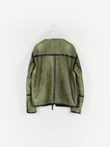 Our Legacy AW17 Shearling Flight Jacket Citron Rips