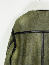 Our Legacy AW17 Shearling Flight Jacket Citron Rips