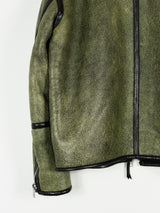 Our Legacy AW17 Shearling Flight Jacket Citron Rips