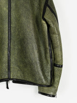 Our Legacy AW17 Shearling Flight Jacket Citron Rips