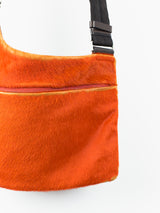 Prada Orange Pony-Hair Sidebag