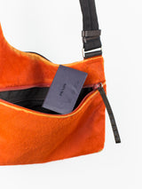 Prada Orange Pony-Hair Sidebag