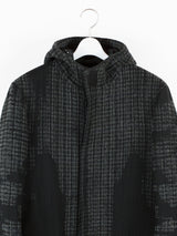 Prada Tufted Wool Hooded Coat