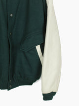 Kansai Yamamoto 80s Staff Leather Sleeve Stadium Jacket