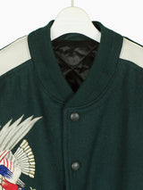 Kansai Yamamoto 80s Staff Leather Sleeve Stadium Jacket