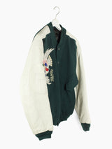 Kansai Yamamoto 80s Staff Leather Sleeve Stadium Jacket