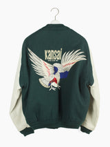 Kansai Yamamoto 80s Staff Leather Sleeve Stadium Jacket