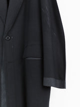 Prada AW18 Overprint Wool Houndstooth Overcoat