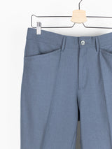 Miu Miu Men's Grey-Blue Flared Wool Trousers
