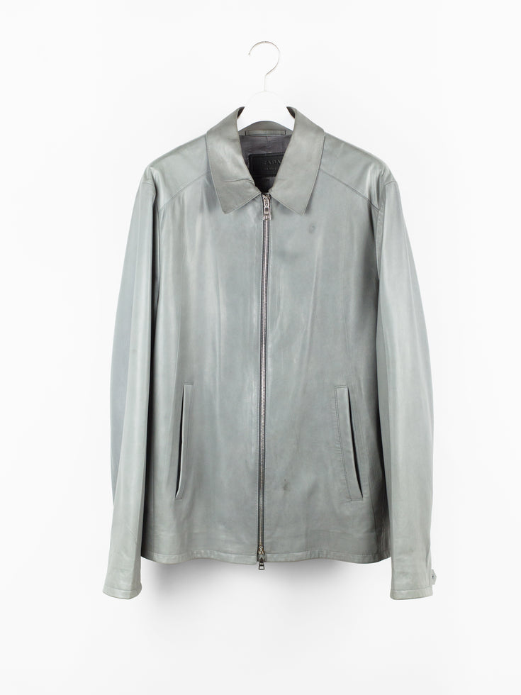 Prada Grey Lambskin Blouson