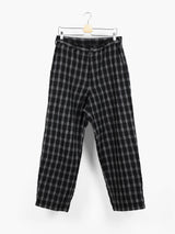 Yohji Yamamoto Y's For Men Wool Check Wide Pants