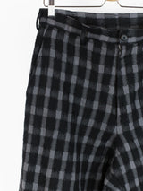 Yohji Yamamoto Y's For Men Wool Check Wide Pants