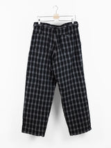 Yohji Yamamoto Y's For Men Wool Check Wide Pants