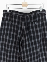 Yohji Yamamoto Y's For Men Wool Check Wide Pants
