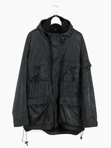Petroleum 90s PVC Multi-Pocket Cargo Parka