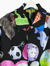 Penultimate SS22 Allover Vinyl Print Linen Coat