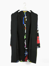 Penultimate SS22 Allover Vinyl Print Linen Coat