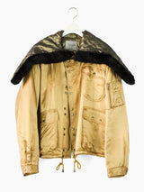Ficce 90s Zippered Hood Satin Bomber
