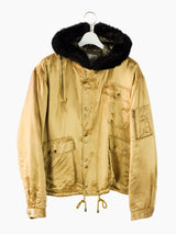 Ficce 90s Zippered Hood Satin Bomber