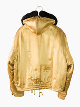 Ficce 90s Zippered Hood Satin Bomber