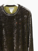 Yohji Yamamoto Pour Homme 00s 2-Tone Crushed Velour Bleached Longsleeve