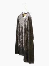 Yohji Yamamoto Pour Homme 00s 2-Tone Crushed Velour Bleached Longsleeve