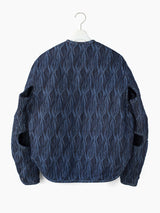 Kozaburo SS22 Laser-Etched Denim Kimono Liner