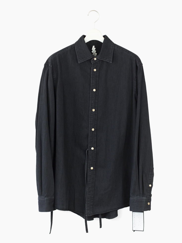 Soshiotsuki SS22 Washed Denim Kimono Breasted Shirt