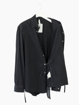 Soshiotsuki SS22 Washed Denim Kimono Breasted Shirt