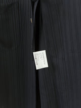 Soshiotsuki SS22 Stripe Wool Long Kimono Breasted Shirt