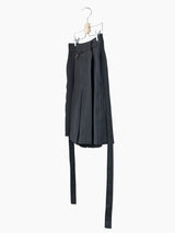 Soshiotsuki SS22 Stripe Wool Side Strap Shorts