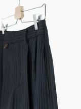 Soshiotsuki SS22 Stripe Wool Side Strap Shorts
