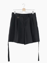 Soshiotsuki SS22 Tropical Wool Side Strap Shorts