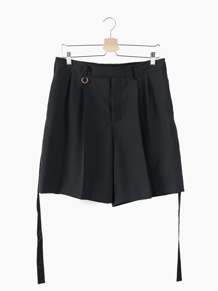 Soshiotsuki SS22 Tropical Wool Side Strap Shorts