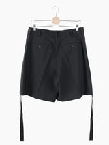 Soshiotsuki SS22 Tropical Wool Side Strap Shorts