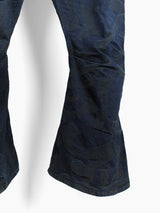 Kozaburo SS19 Calligracamo Short 3D Bootcut Jeans