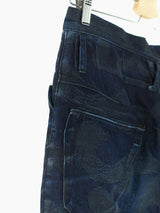 Kozaburo SS19 Calligracamo Short 3D Bootcut Jeans