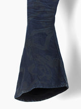 Kozaburo SS19 Calligracamo Short 3D Bootcut Jeans