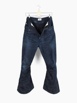 Kozaburo SS19 Calligracamo Short 3D Bootcut Jeans