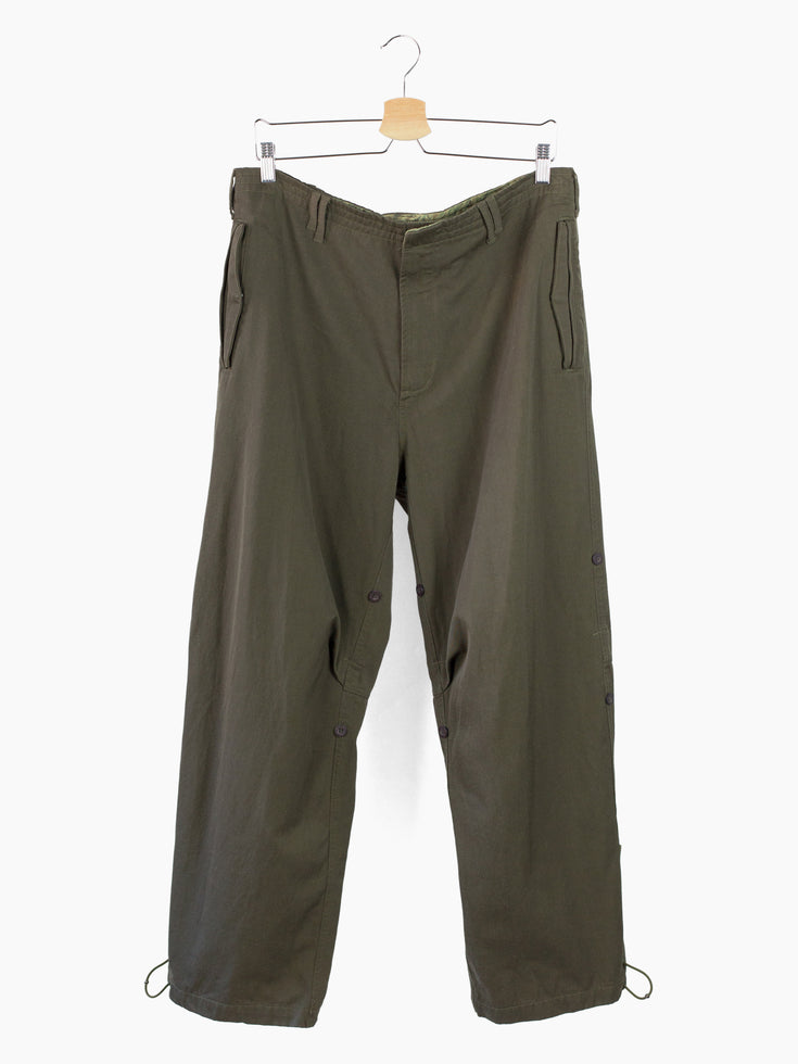 Maharishi 00s Single-Pleat Wool/Cotton Articulated Pants