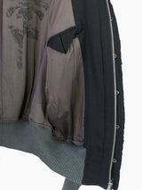 Kohshin Satoh 00s Leather Trim Batwing Stadium Jacket