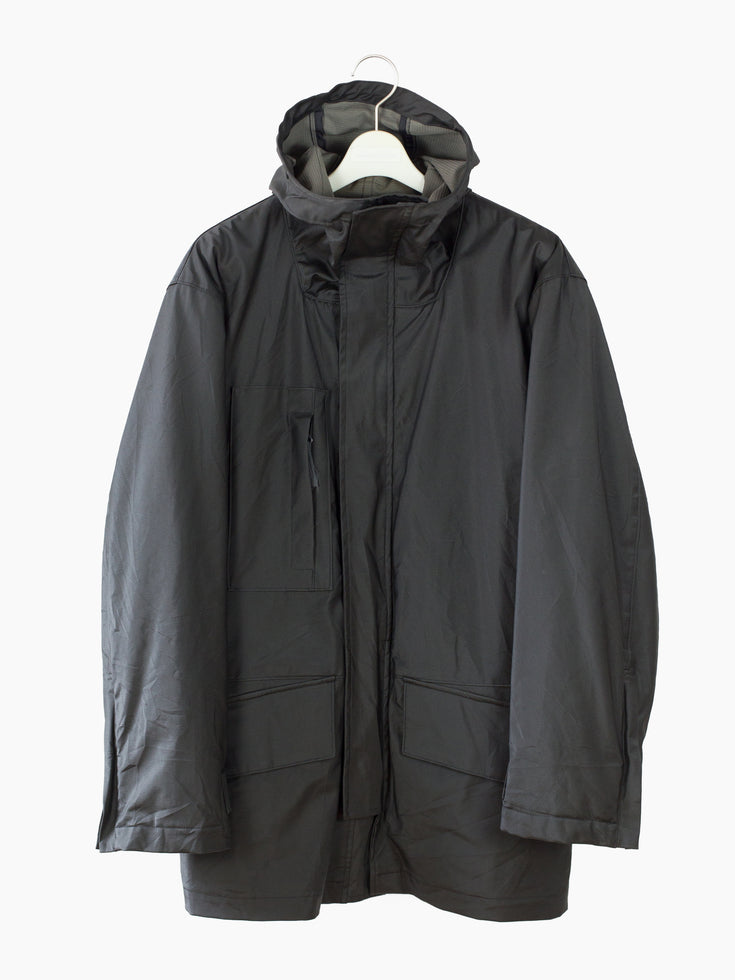 Massimo Osti Production 00s Rubberized Black Parka