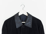 Comme des Garçons Homme 1990 Corduroy Leather-Collar Mac