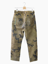Maharishi 90s Painted Camo Leather Jeans