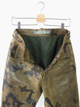 Maharishi 90s Painted Camo Leather Jeans