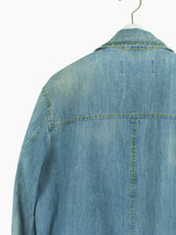 Hussein Chalayan 00s Light Wash Denim Work Jacket