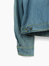 Hussein Chalayan 00s Light Wash Denim Work Jacket