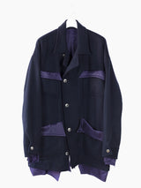 Sulvam AW22 Asymmetrical Melton Chore Coat